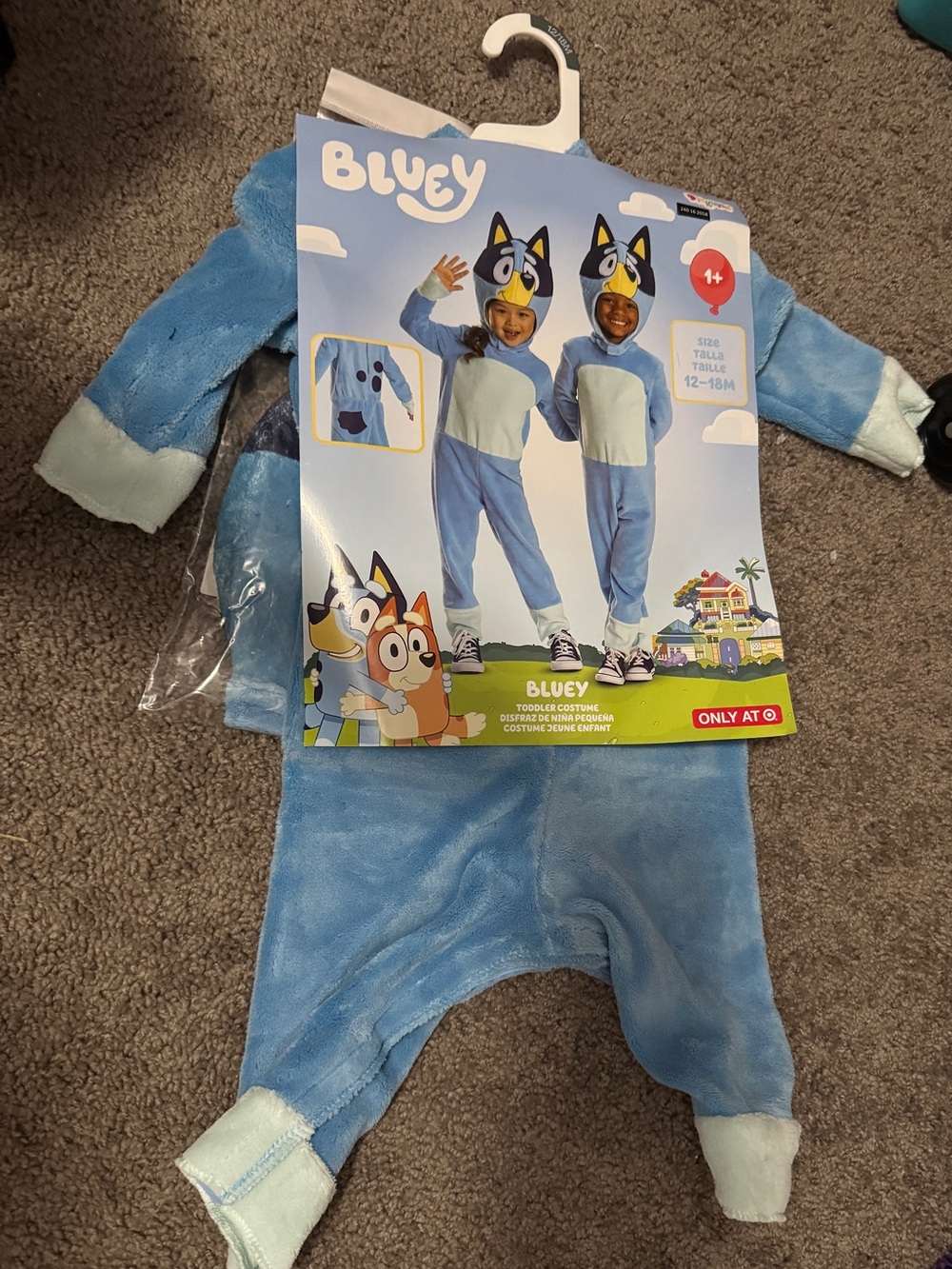 Nwt Bluey Costume toddler baby girls boys 12-18 months Halloween